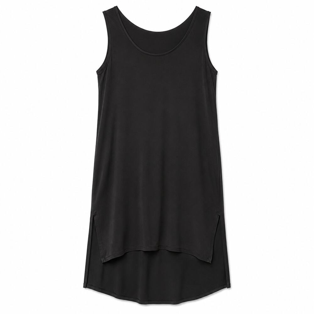 Eileen Fisher Petite 100% Silk Jersey Sleeveless Tank Dress, Size PL